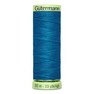 Gutermann Top Stitch Thread #25 DARK PEACOCK BLUE 30m Spool High Lustre, Bold Sewing