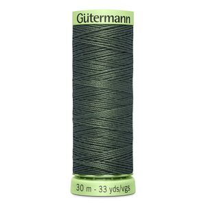 Gutermann Top Stitch Thread 30m, #269 VERY DARK OLIVE GREEN, High Lustre, Bold Sewing