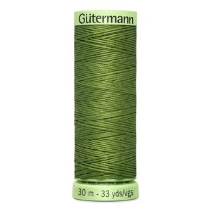 Gutermann Top Stitch Thread #283 KHAKI GREEN 30m Spool High Lustre, Bold Sewing