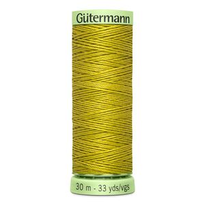 Gutermann Top Stitch Thread #286 GOLDEN OLIVE 30m Spool High Lustre, Bold Sewing