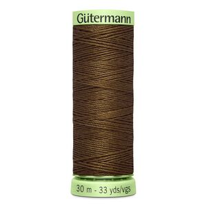 Gutermann Top Stitch Thread #289 MID BROWN 30m Spool High Lustre, Bold Sewing