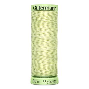 Gutermann Top Stitch Thread #292 VERY PALE GREEN 30m Spool High Lustre, Bold Sewing