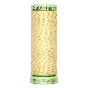 Gutermann Top Stitch Thread #325 CREAMY YELLOW 30m Spool High Lustre, Bold Sewing