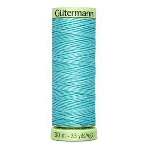 Gutermann Top Stitch Thread #328 LIGHT AQUA 30m Spool High Lustre, Bold Sewing
