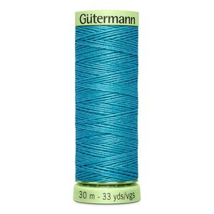 Gutermann Top Stitch Thread #332 WAIKIKII BLUE 30m Spool High Lustre, Bold Sewing