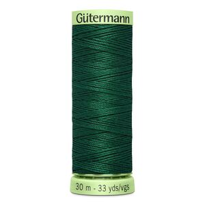 Gutermann Top Stitch Thread #340 DARK GREEN 30m Spool High Lustre, Bold Sewing