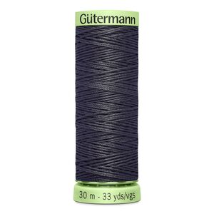 Gutermann Top Stitch Thread #36 VERY DARK GREY 30m Spool High Lustre, Bold Sewing