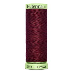 Gutermann Top Stitch Thread #369 CLARET 30m Spool High Lustre, Bold Sewing