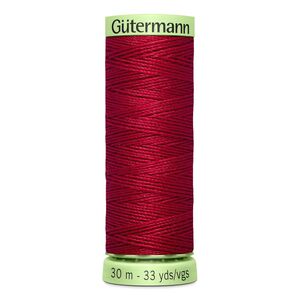 Gutermann Top Stitch Thread #384 CARMINE RED 30m Spool High Lustre, Bold Sewing