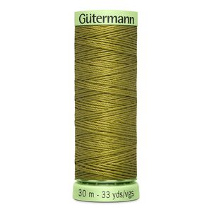 Gutermann Top Stitch Thread #397 DARK BROWN MUSTARD 30m Spool High Lustre, Bold Sewing