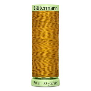 Gutermann Top Stitch Thread #412 DARK GOLD 30m Spool High Lustre, Bold Sewing