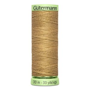 Gutermann Top Stitch Thread #591 OLD GOLD 30m Spool High Lustre, Bold Sewing