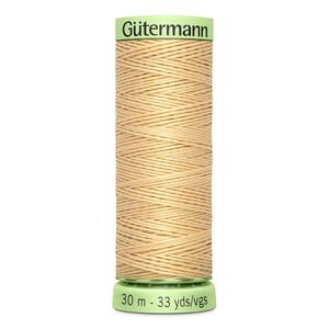 Gutermann Top Stitch Thread #6 SAND 30m Spool High Lustre, Bold Sewing