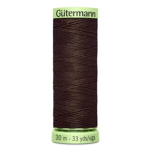 Gutermann Top Stitch Thread #696 BLACK BROWN 30m Spool High Lustre, Bold Sewing