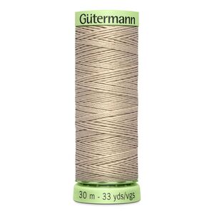 Gutermann Top Stitch Thread #722 BEIGE 30m Spool High Lustre, Bold Sewing