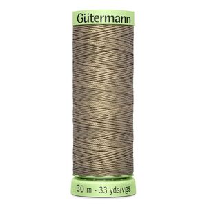 Gutermann Top Stitch Thread #724 TAUPE 30m Spool High Lustre, Bold Sewing