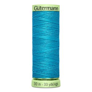 Gutermann Top Stitch Thread #736 CARIBBEAN BLUE 30m Spool High Lustre, Bold Sewing