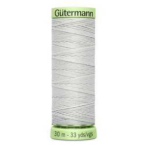 Gutermann Top Stitch Thread #8 SILVER GREY 30m Spool High Lustre, Bold Sewing
