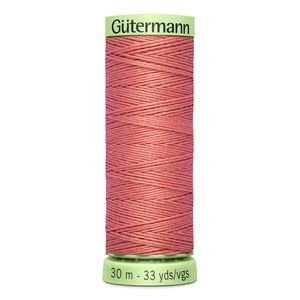 Gutermann Top Stitch Thread #80 DUSKY SALMON 30m Spool High Lustre, Bold Sewing