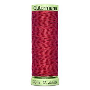 Gutermann Top Stitch Thread #82 MEDIUM DARK RED 30m Spool High Lustre, Bold Sewing