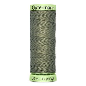Gutermann Top Stitch Thread #824 DARK KHAKI GREEN 30m Spool High Lustre, Bold Sewing