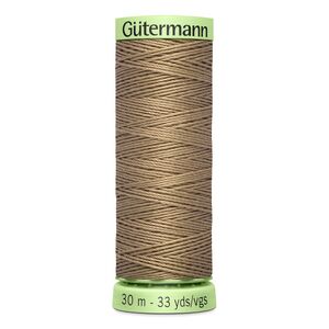 Gutermann Top Stitch Thread #868 BISCUIT BROWN 30m Spool High Lustre, Bold Sewing