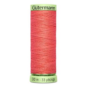 Gutermann Top Stitch Thread #896 APRICOT PINK 30m Spool High Lustre, Bold Sewing