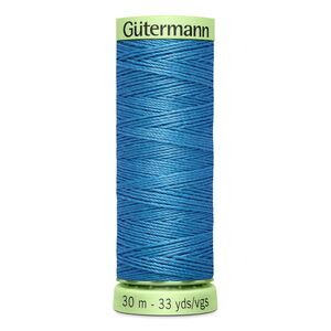 Gutermann Top Stitch Thread #965 DUSKY BLUE 30m Spool High Lustre, Bold Sewing
