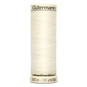 Gutermann Sew-all Thread 100m #1 IVORY, 100% Polyester