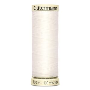 Gutermann Sew-all Thread 100m #111 OFF WHITE, 100% Polyester