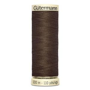 Gutermann Sew-all Thread 100m #222 DARK BROWN, 100% Polyester