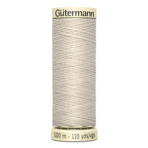 Gutermann Sew-all Thread 100m #299 LIGHT BEIGE GREY, 100% Polyester