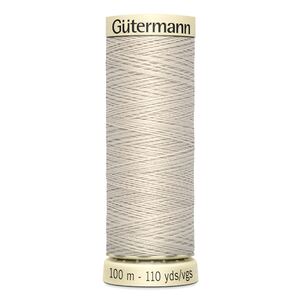 Gutermann Sew-all Thread 100m #299 LIGHT BEIGE GREY, 100% Polyester