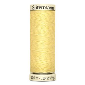 Gutermann Sew-all Thread 100m #578 LIGHT YELLOW, 100% Polyester