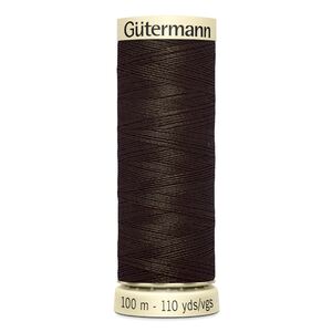 Gutermann Sew-all Thread 100m #674 VERY DARK BROWN, 100% Polyester