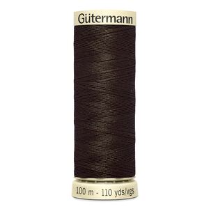 Gutermann Sew-all Thread 100m #674 VERY DARK BROWN, 100% Polyester