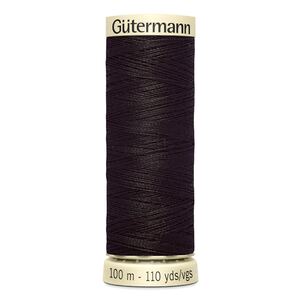 Gutermann Sew-all Thread 100m #682 ULTRA DARK BROWN, 100% Polyester
