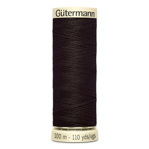 Gutermann Sew-all Thread 100m #697 VERY DARK BROWN, 100% Polyester