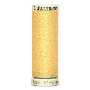Gutermann Sew-all Thread 100m #7 VERY LIGHT GOLDEN YELLOW, 100% Polyester
