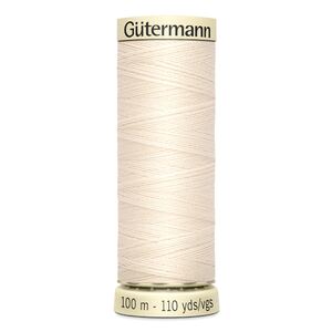 Gutermann Sew-all Thread 100m #802 ECRU, 100% Polyester