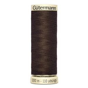 Gutermann Sew-all Thread 100m #817 VERY DARK BROWN, 100% Polyester
