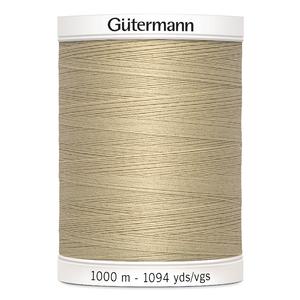 Gutermann Sew-all Thread #186 BEIGE TAN 1000m Spool M292 100% Polyester