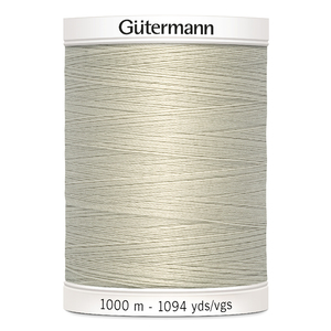 Gutermann Sew-all Thread #299 LIGHT BEIGE GREY 1000m Spool M292 100% Polyester