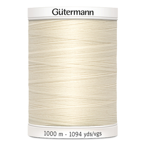 Gutermann Sew-all Thread #802 ECRU 1000m Sewing Thread