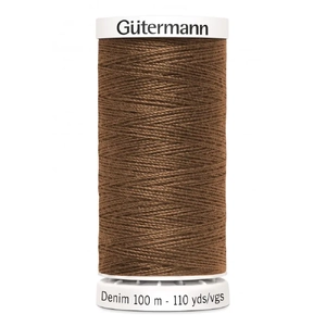 Gutermann Professional Jeans Thread, #2165 RICH BROWN, 100m Spool