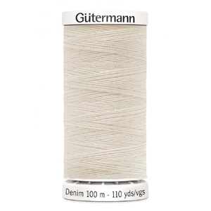 Gutermann Professional Denim Jeans Thread, #3130 CREAM, 100m Spool