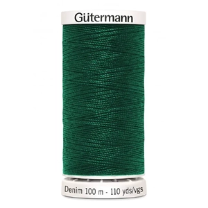 Gutermann Professional Denim Jeans Thread, #8075 DARK GREEN, 100m Spool