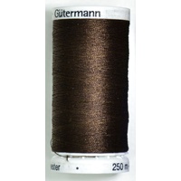 XX Gutermann Sew-all Thread 250m Colour 696 BLACK BROWN, 100% Polyester