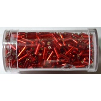 GUTERMANN 7mm BUGLE BEADS, 22 gram TUB, RED, HIGHEST QUALITY