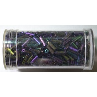 GUTERMANN 7mm BUGLE BEADS, 22 gram TUB, PURPLE-ISH, HIGHEST QUALITY
